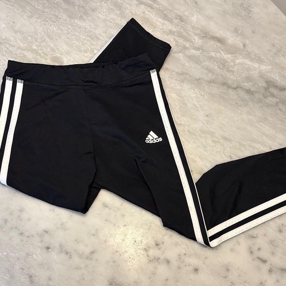 Adidas Kids Black Leggings - Picture 1 of 3